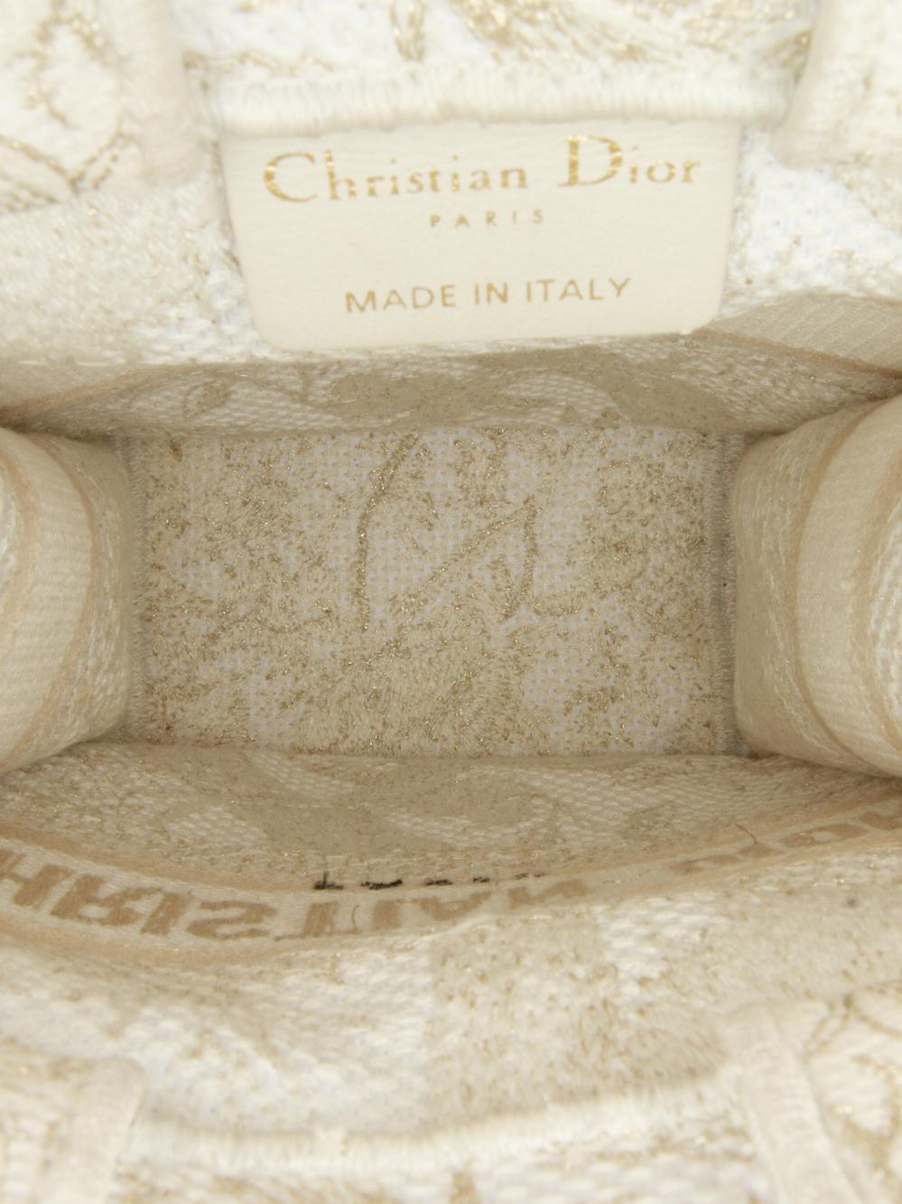 White Canvas Dior Book Tote