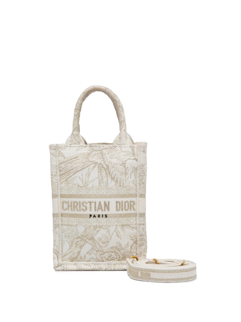 White Canvas Dior Book Tote