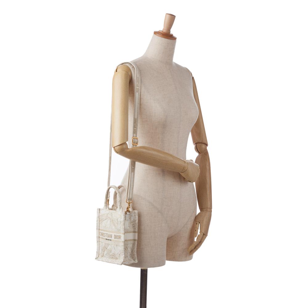 White Canvas Dior Book Tote