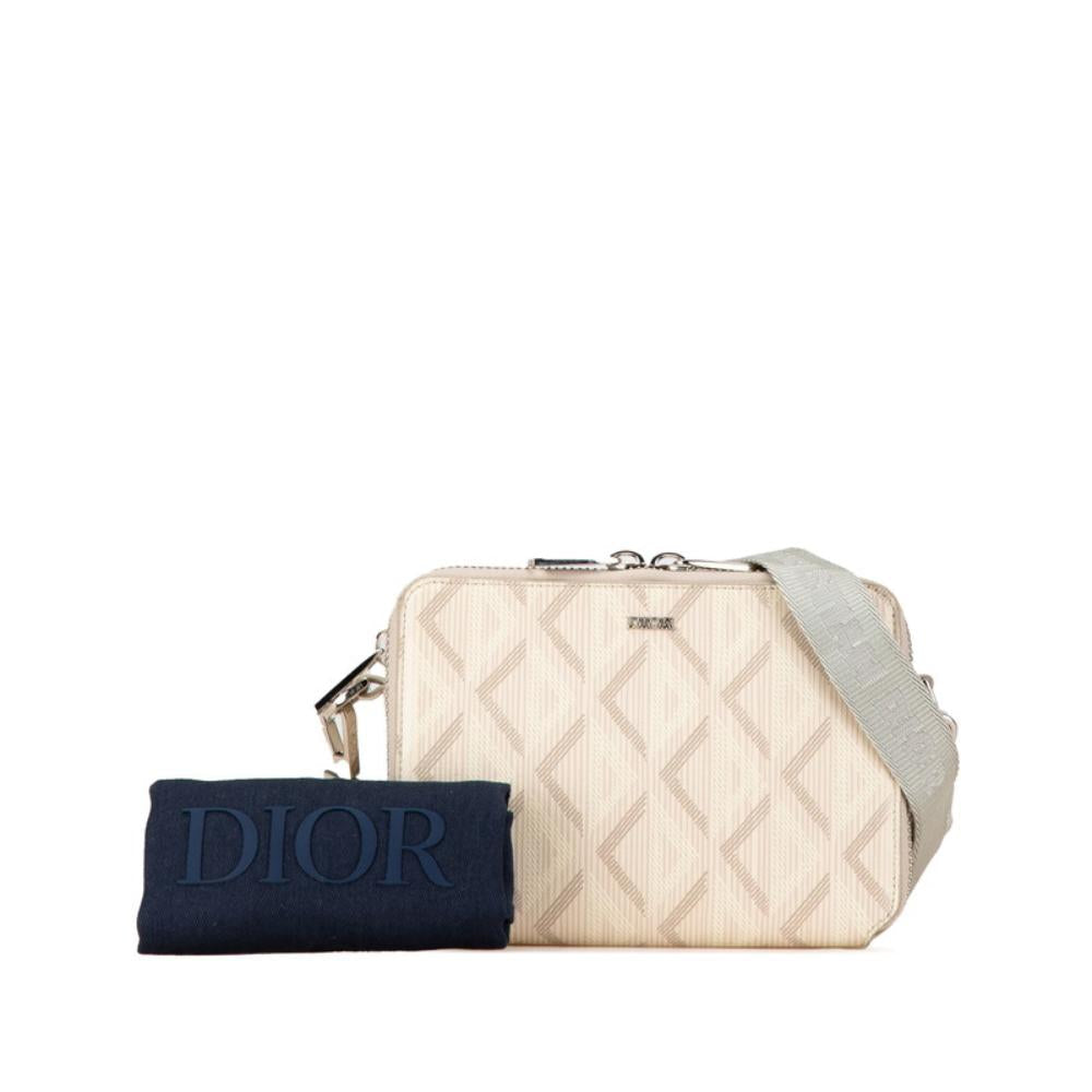 White Canvas Dior Crossbody Bag