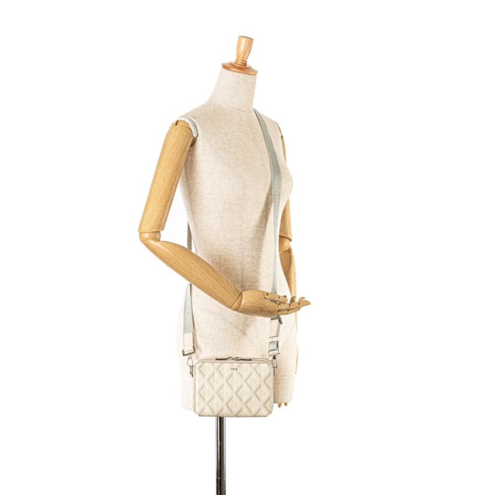 White Canvas Dior Crossbody Bag