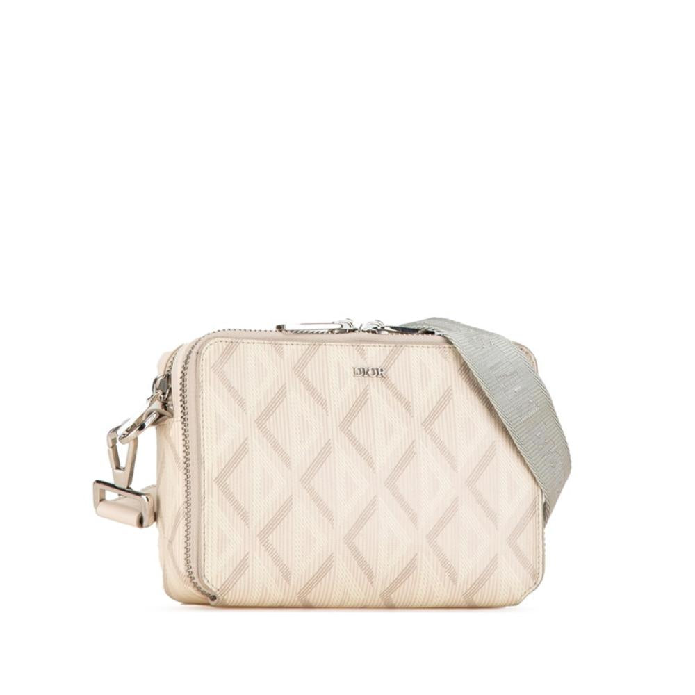 White Canvas Dior Crossbody Bag