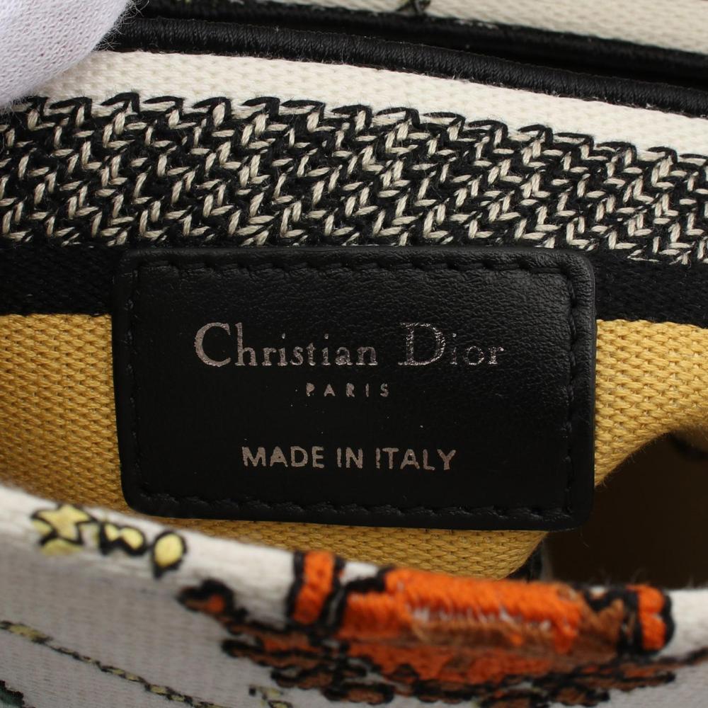 White Canvas Dior Lady Dior