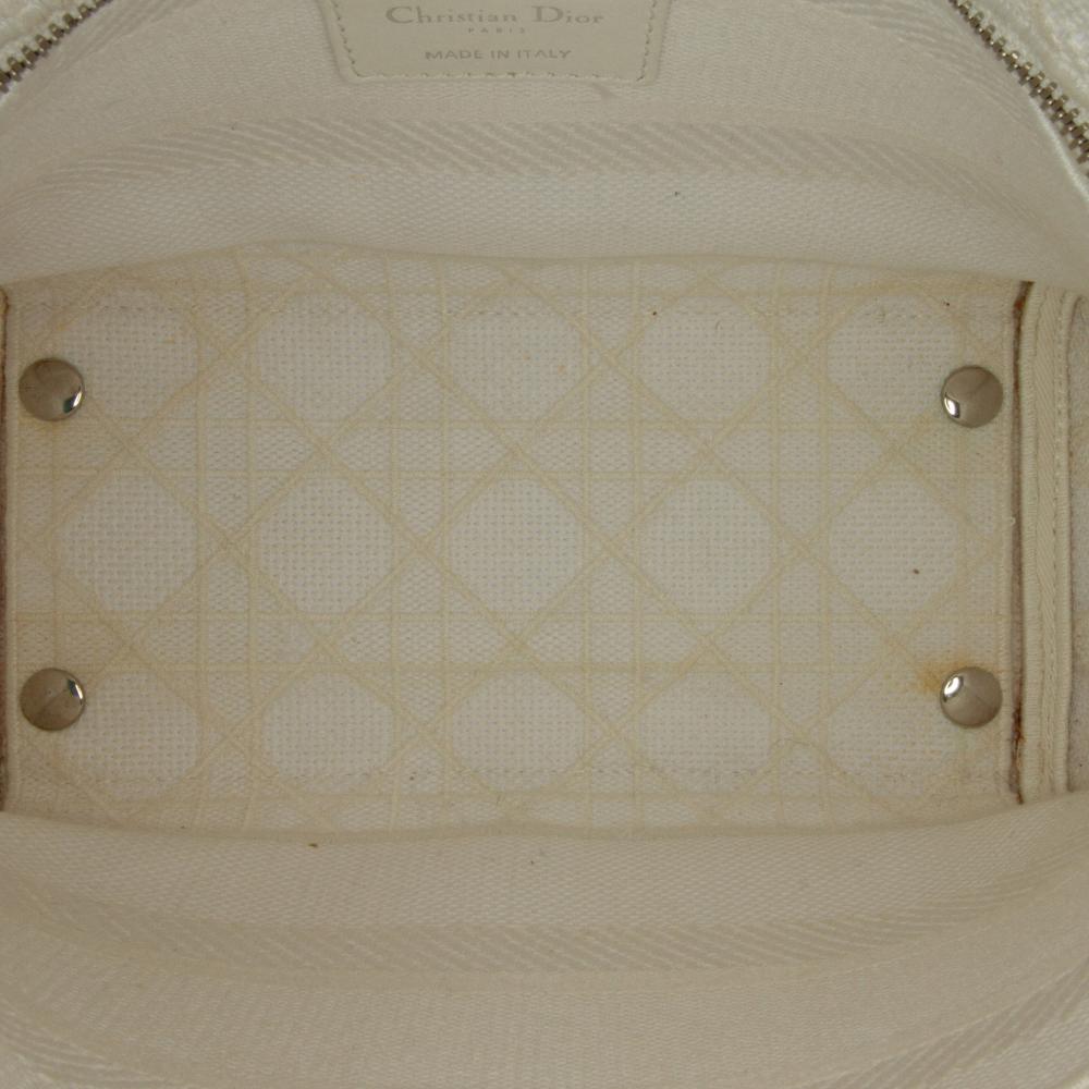 White Canvas Dior Lady Dior