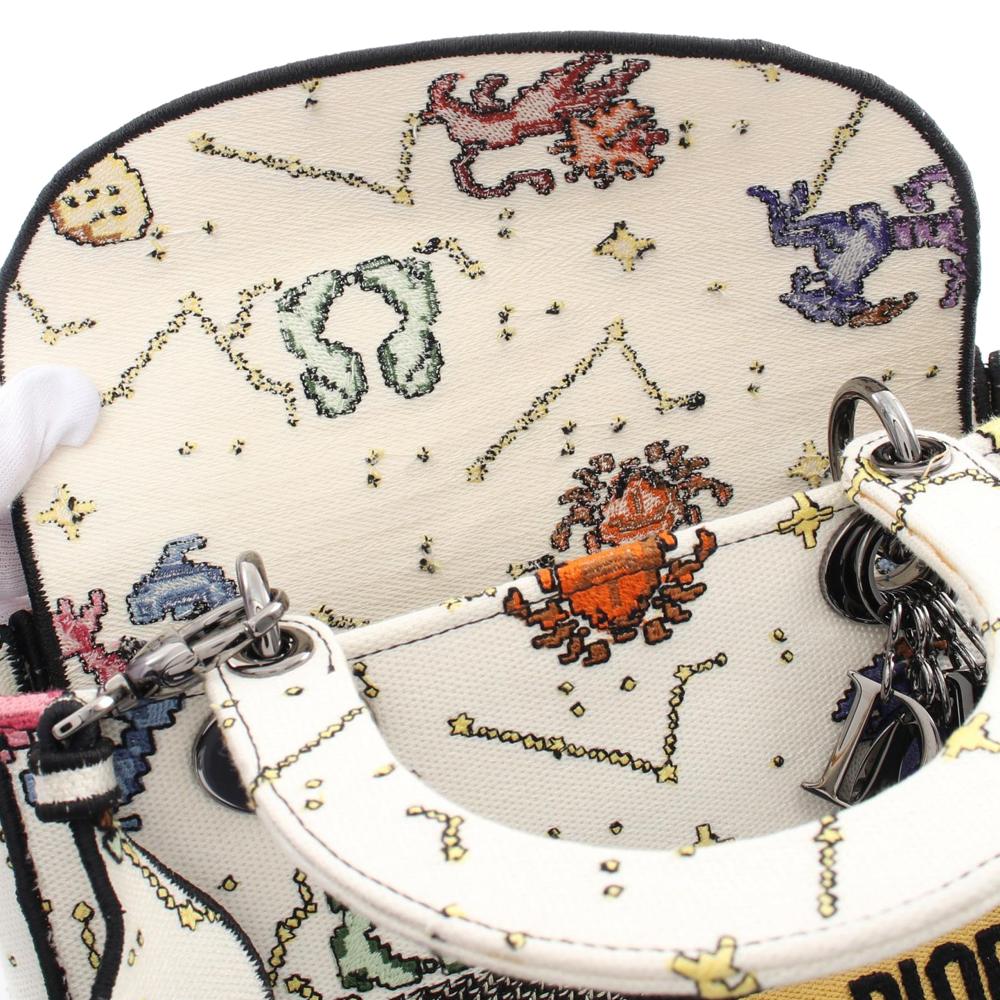 White Canvas Dior Lady Dior