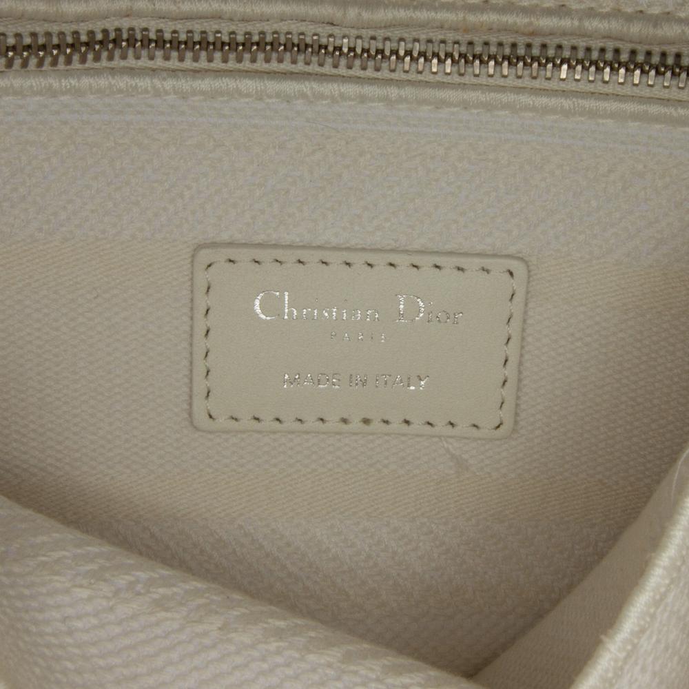 White Canvas Dior Lady Dior