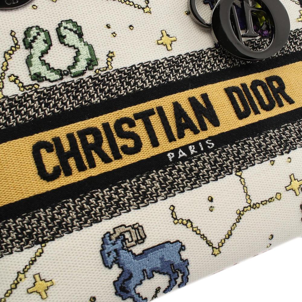 White Canvas Dior Lady Dior