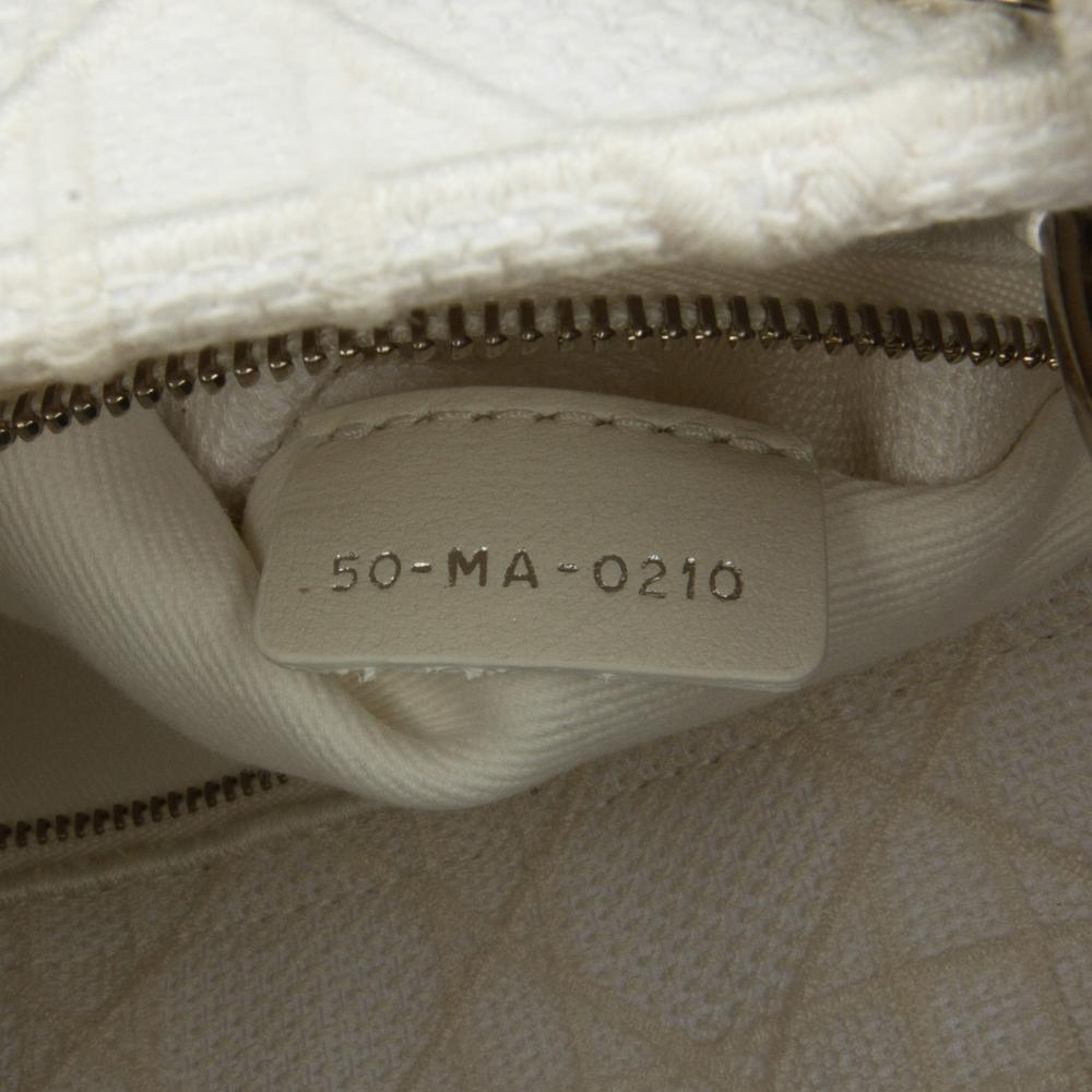 White Canvas Dior Lady Dior