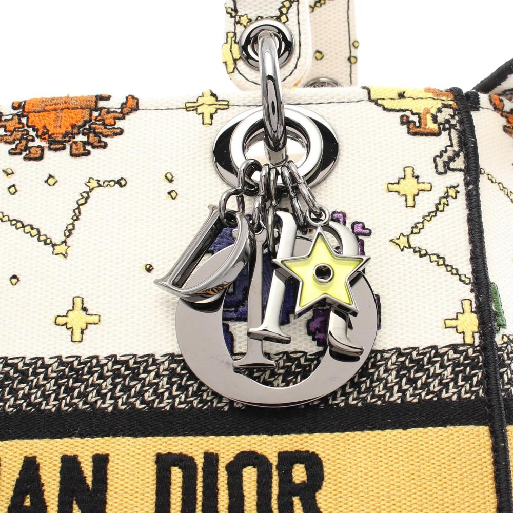 White Canvas Dior Lady Dior