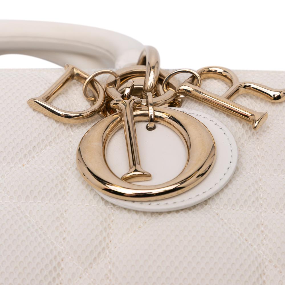 White Fabric Dior Lady Dior