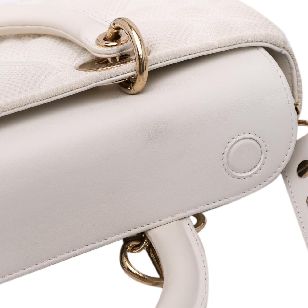 White Fabric Dior Lady Dior