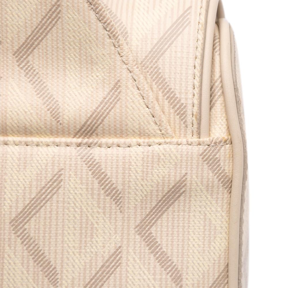 White Fabric Dior Saddle Bag