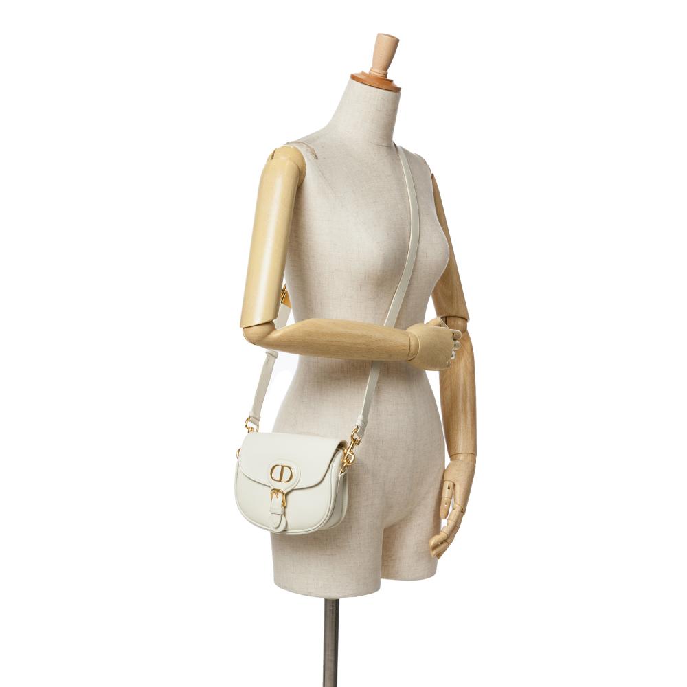 White Leather Dior Crossbody Bag