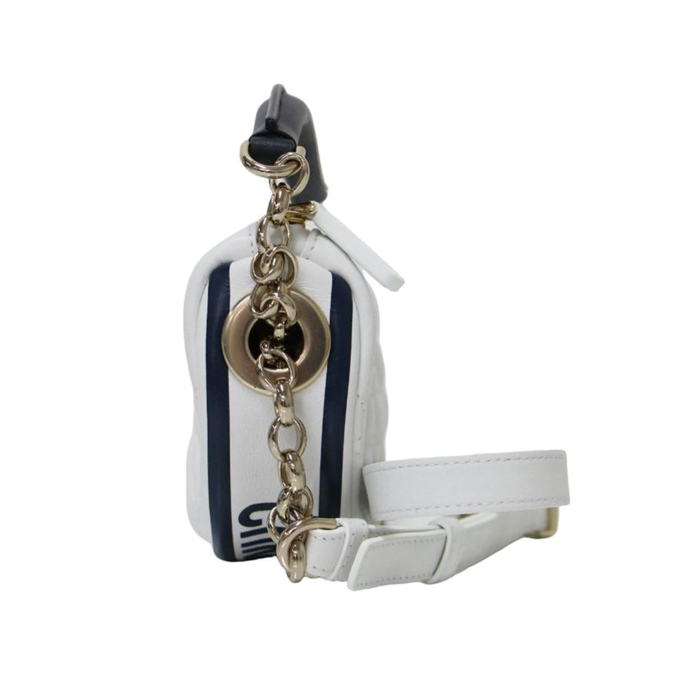 White Leather Dior Handbag