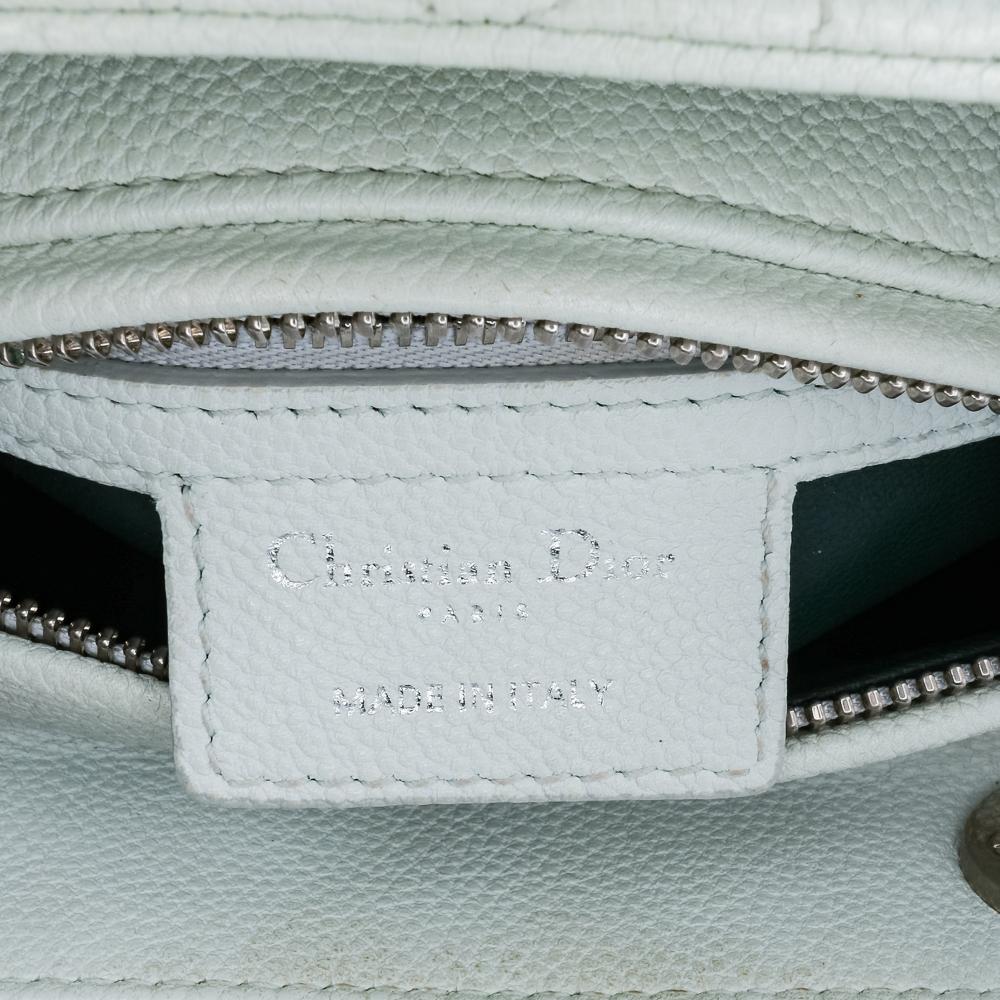 White Leather Dior Lady Dior