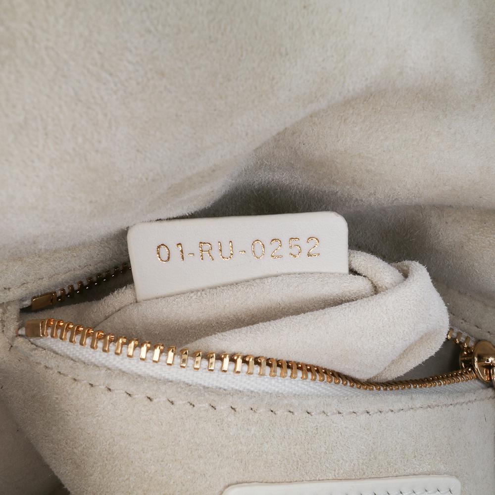 White Leather Dior Lady Dior