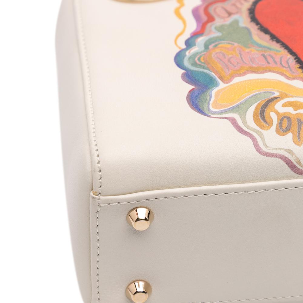 White Leather Dior Lady Dior