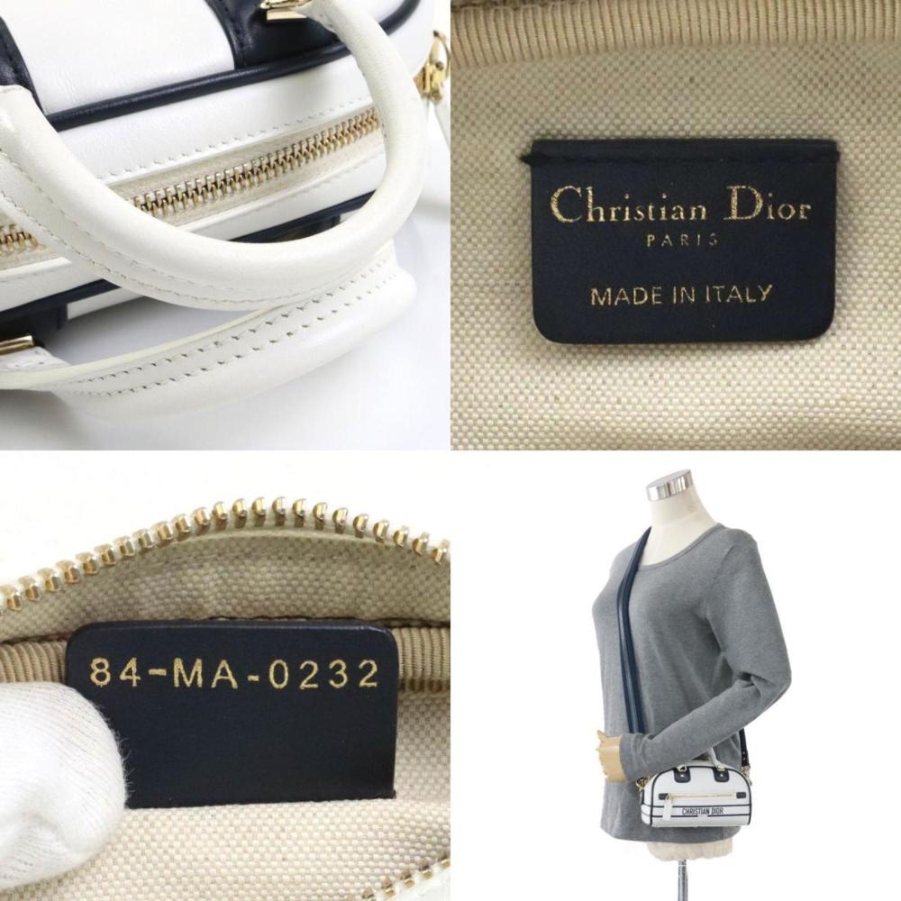 White Leather Dior Shoulder Bag