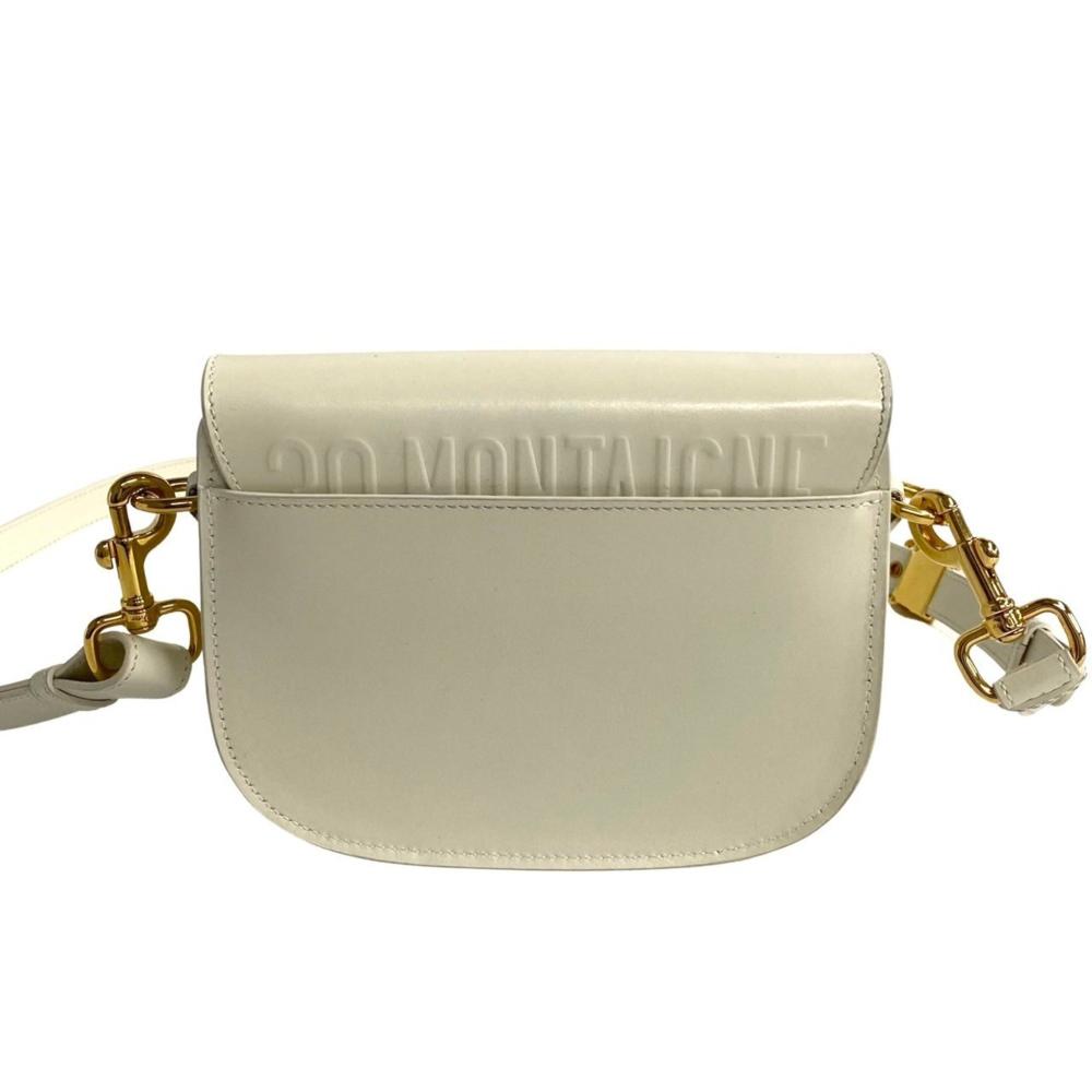 White Leather Dior Shoulder Bag