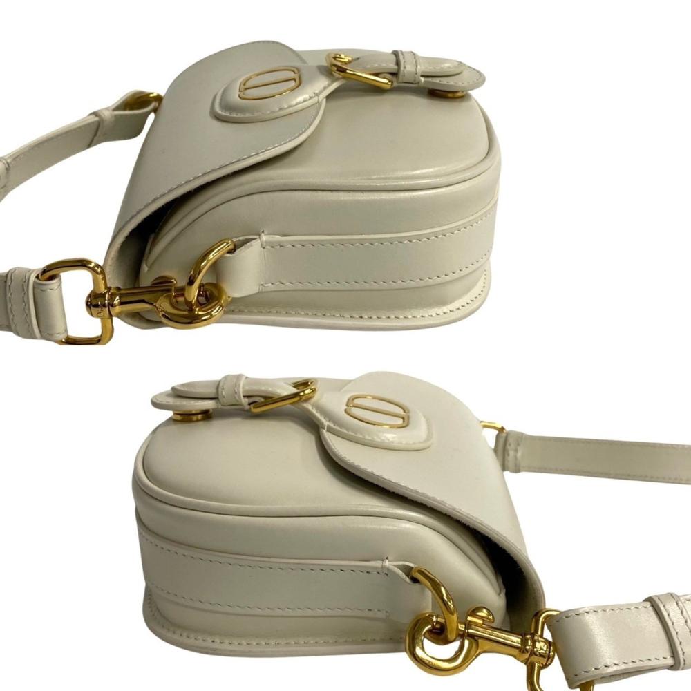 White Leather Dior Shoulder Bag