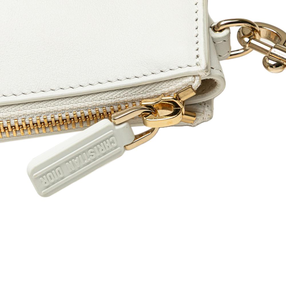 White Leather Dior Shoulder Bag