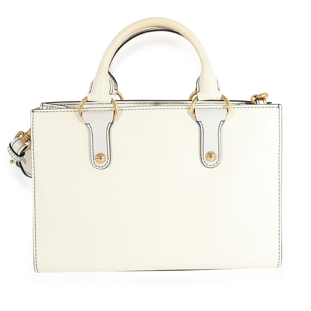 White Leather Dior Tote