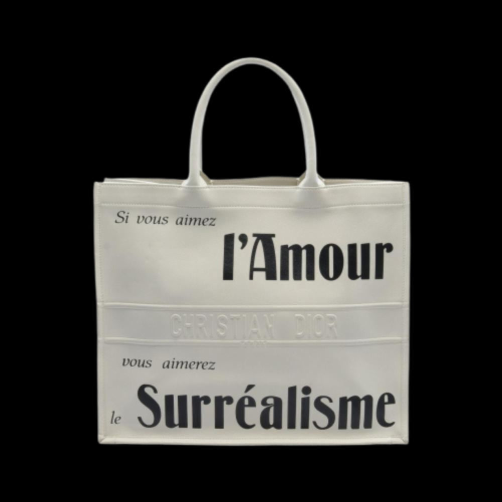White Leather Dior Tote