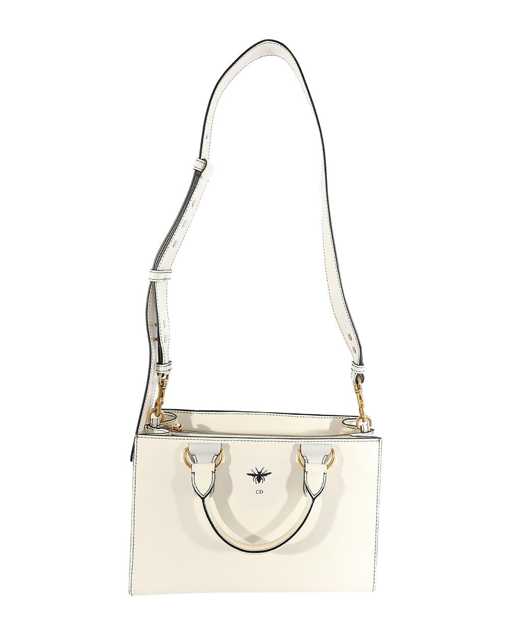 White Leather Dior Tote