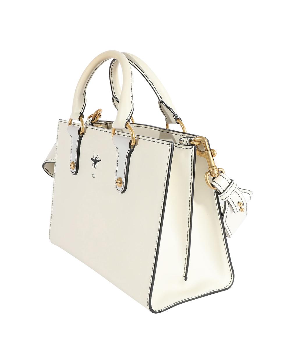 White Leather Dior Tote