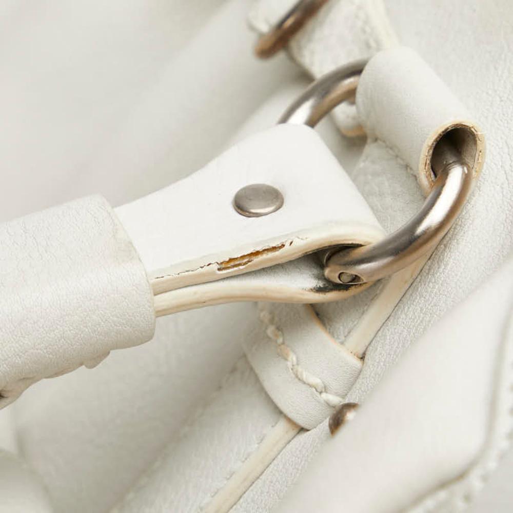 White Leather Dior Tote
