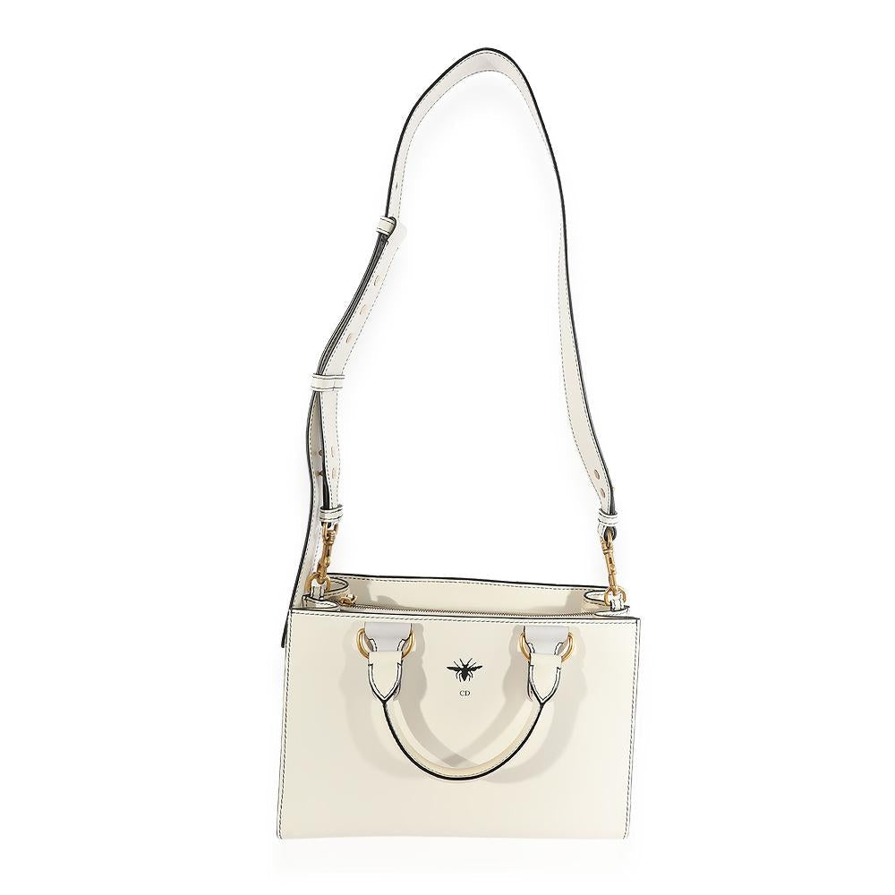 White Leather Dior Tote