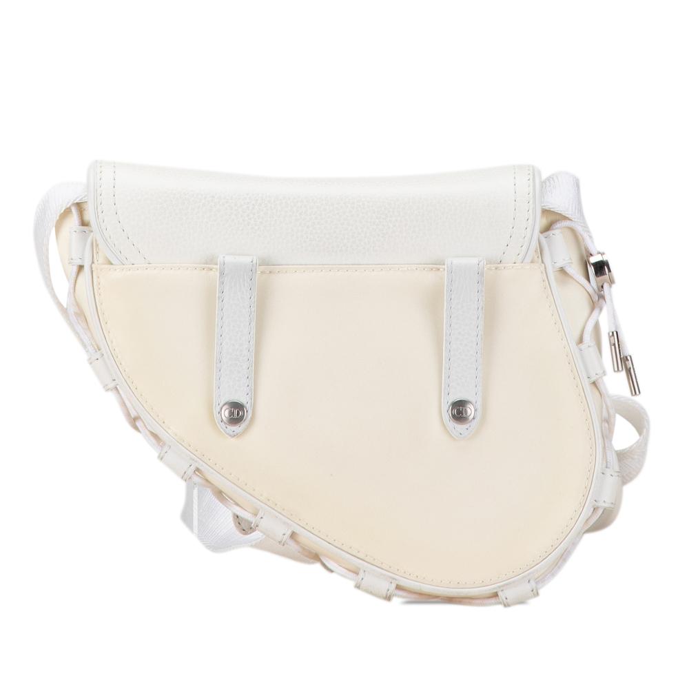 White Nylon Dior Saddle Bag