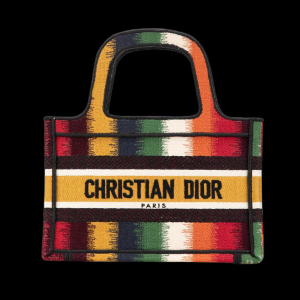 Yellow Canvas Dior Book Tote