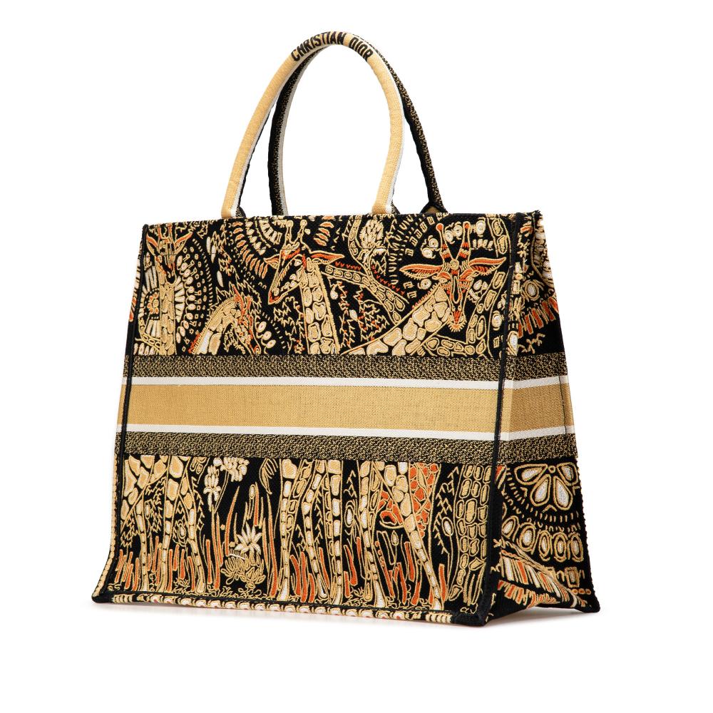 Yellow Canvas Dior Book Tote