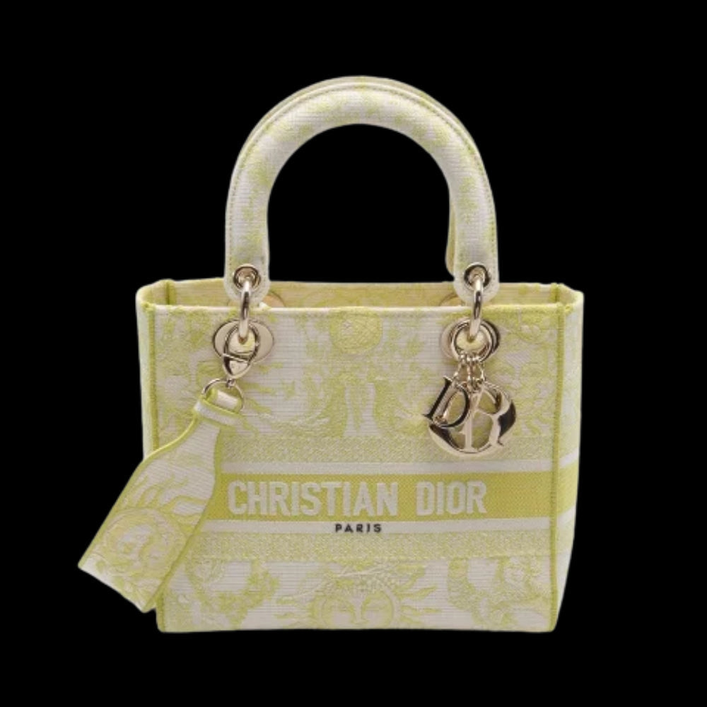 Yellow Canvas Dior Lady Dior