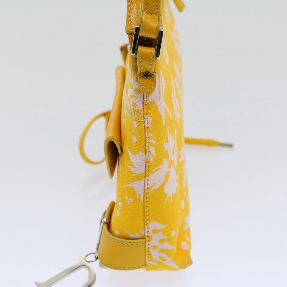 Yellow Canvas Dior Shoulder Bag