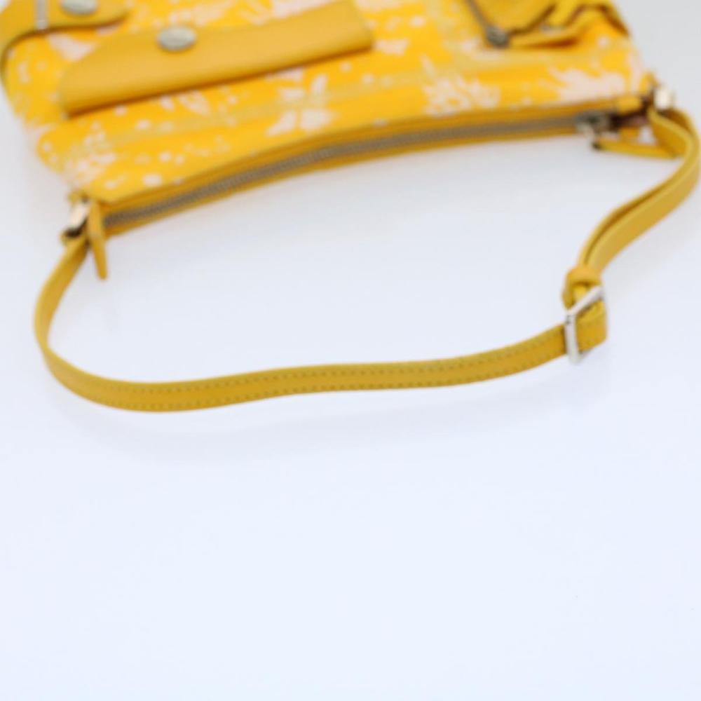 Yellow Canvas Dior Shoulder Bag