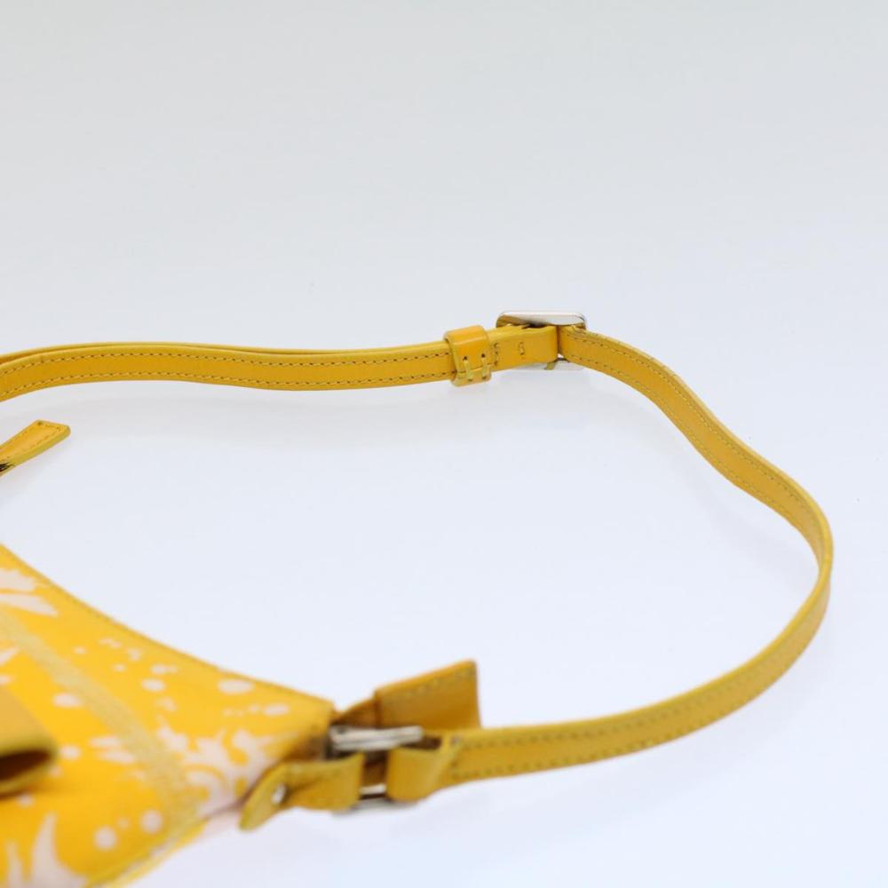 Yellow Canvas Dior Shoulder Bag