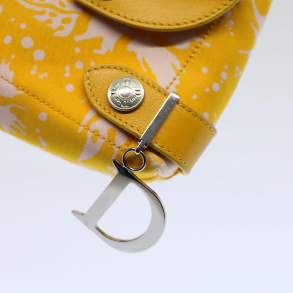 Yellow Canvas Dior Shoulder Bag