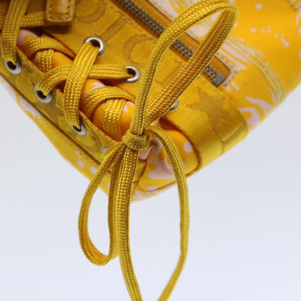 Yellow Canvas Dior Shoulder Bag