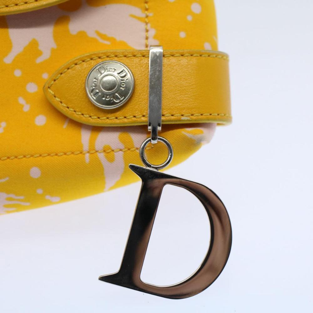 Yellow Canvas Dior Shoulder Bag