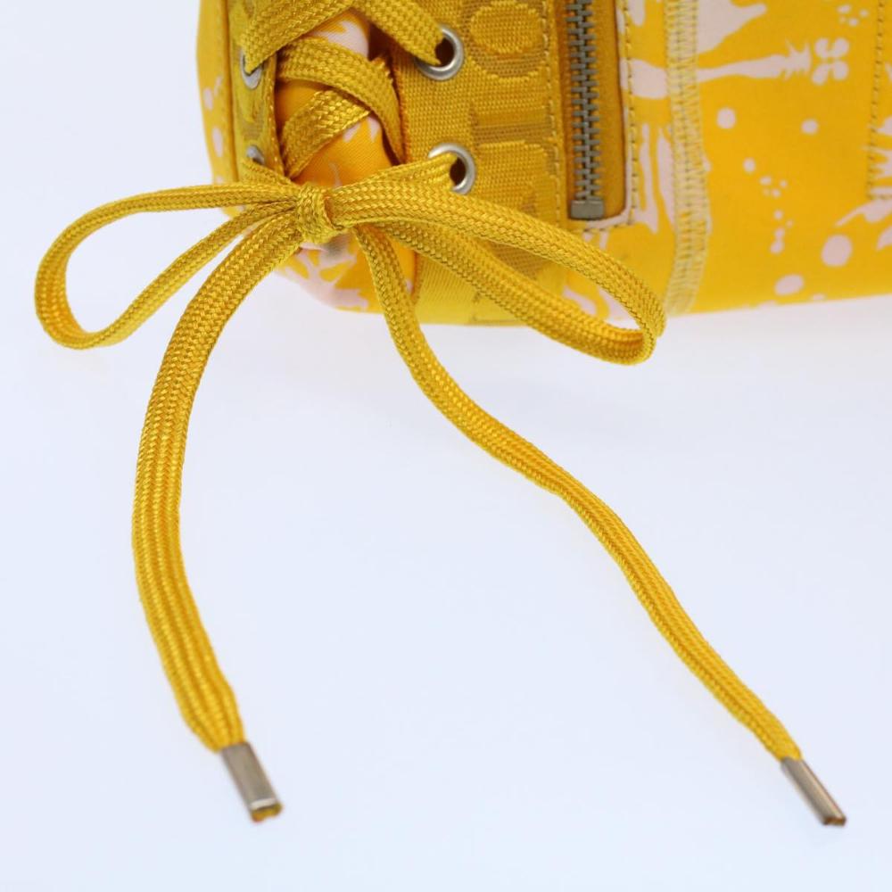 Yellow Canvas Dior Shoulder Bag