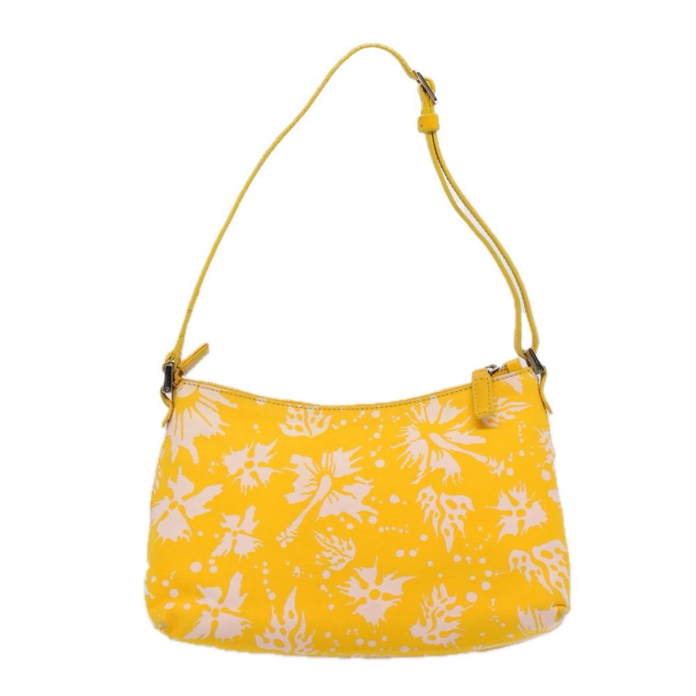 Yellow Canvas Dior Shoulder Bag