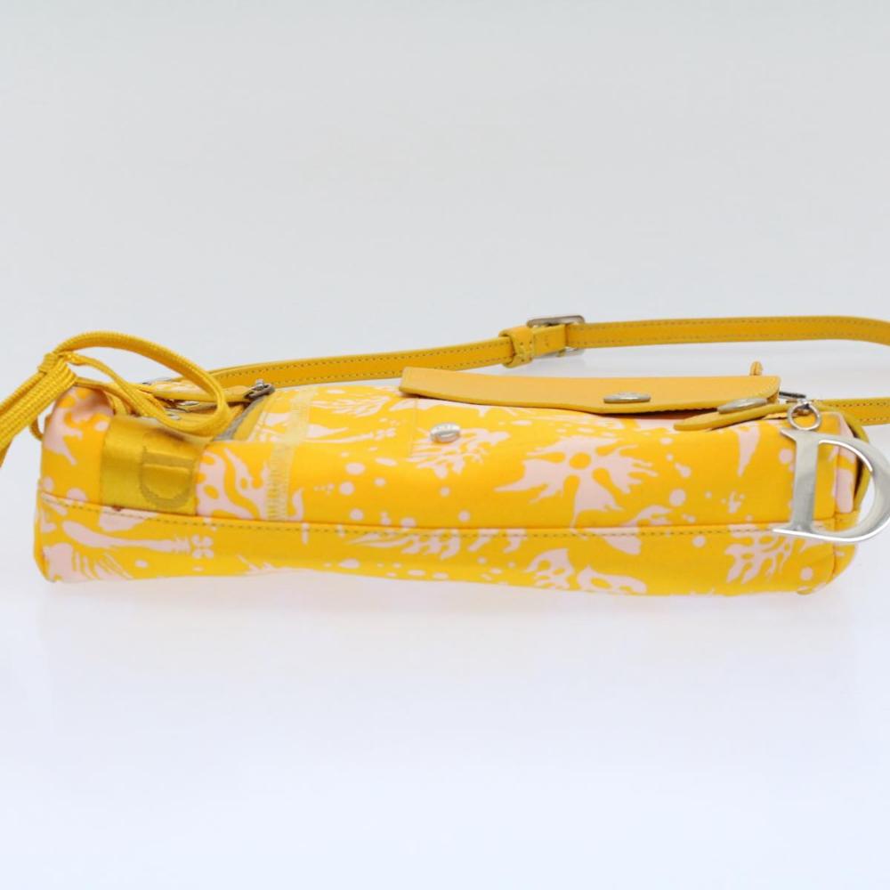 Yellow Canvas Dior Shoulder Bag