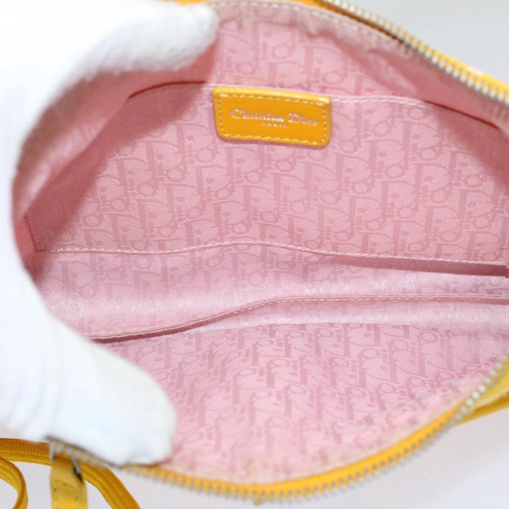 Yellow Canvas Dior Shoulder Bag