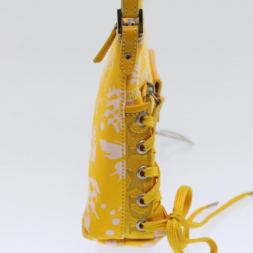 Yellow Canvas Dior Shoulder Bag