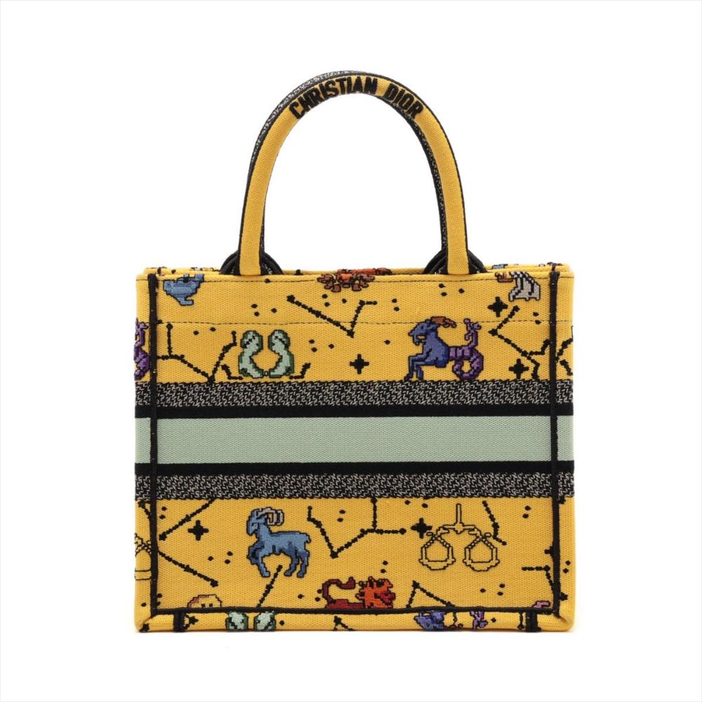 Yellow Canvas Dior Tote