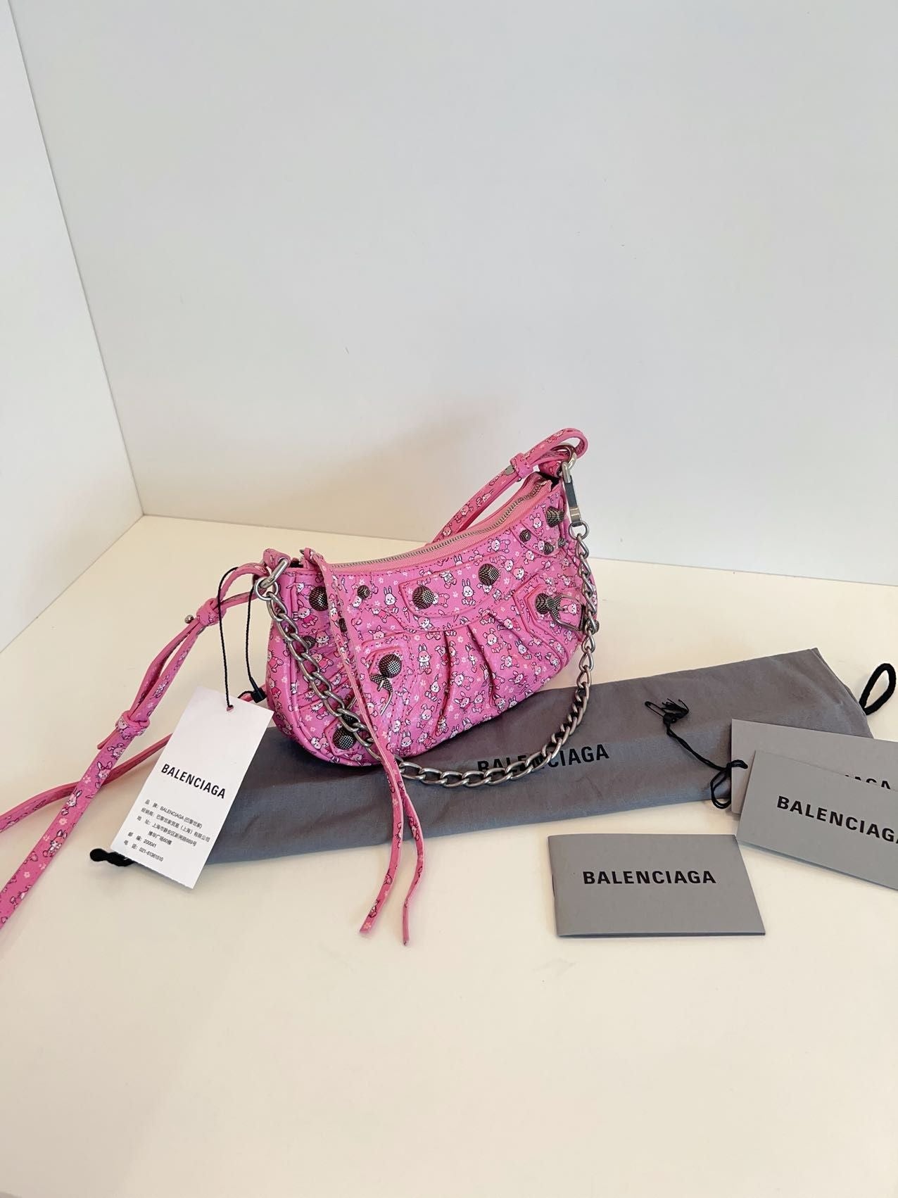Preloved Balenciaga Le Cagole mini bag pink 20*12cm 106866