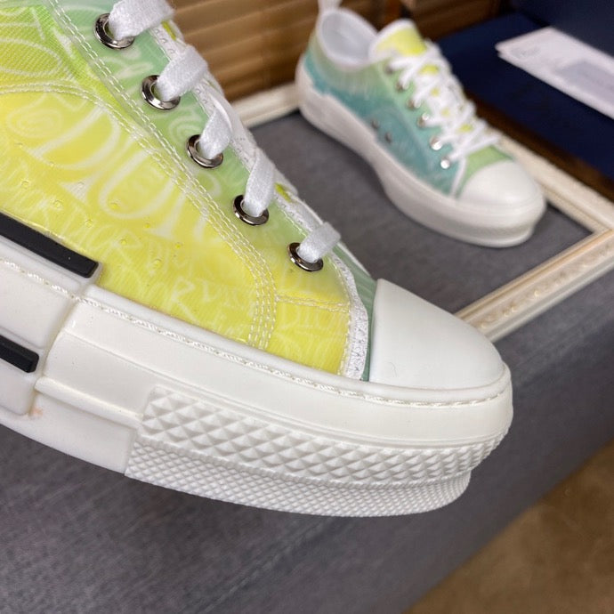 Christian Dior B23 White and Yellow LOW-TOP SNEAKER