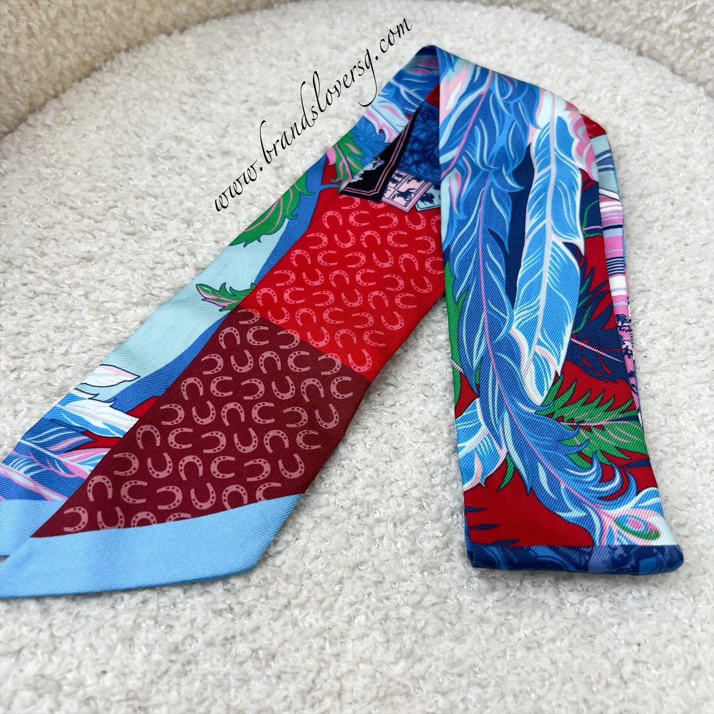 Hermes Twilly in Red / Blue / Pink 100% Silk